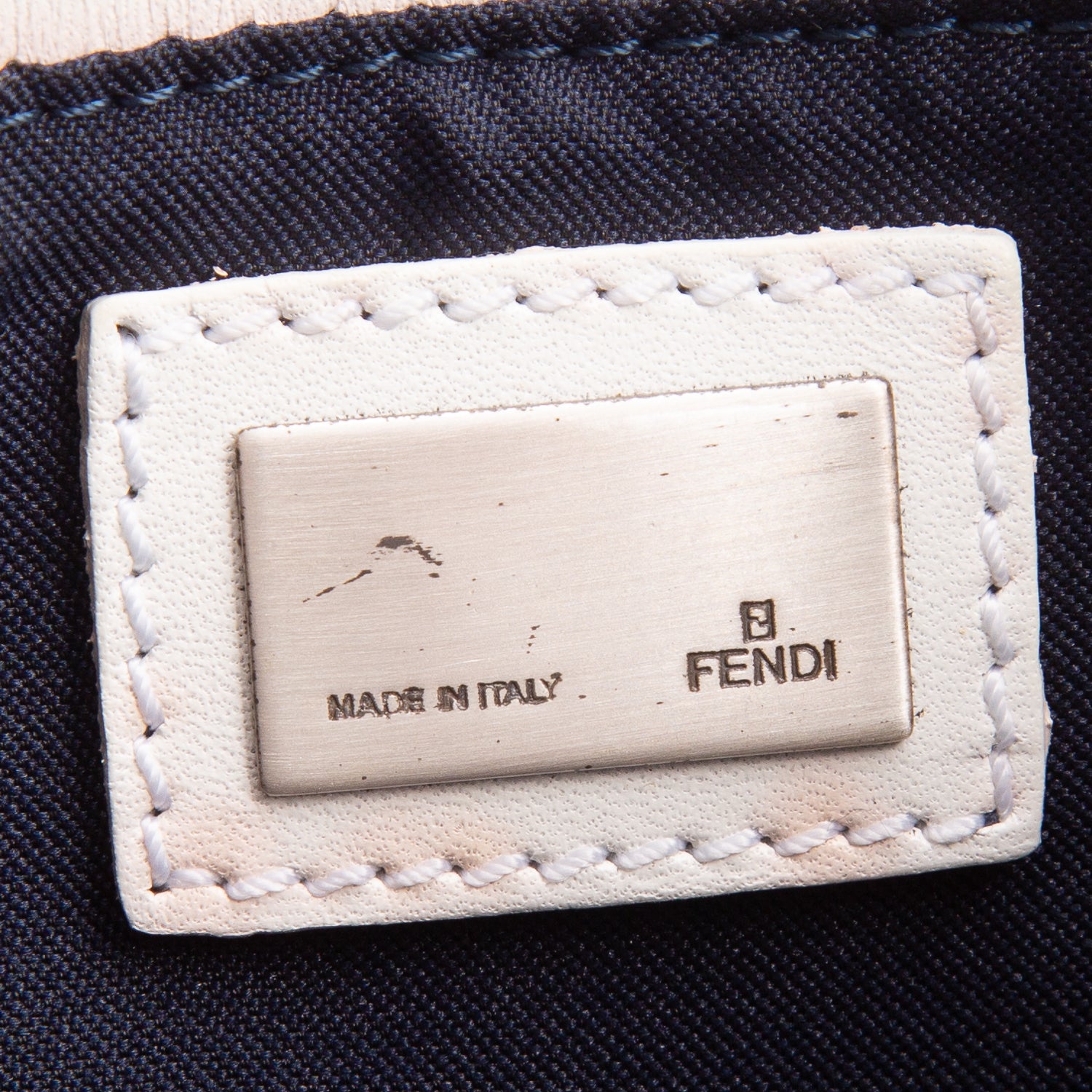 Fendi Navy Canvas Zucchino Pochette