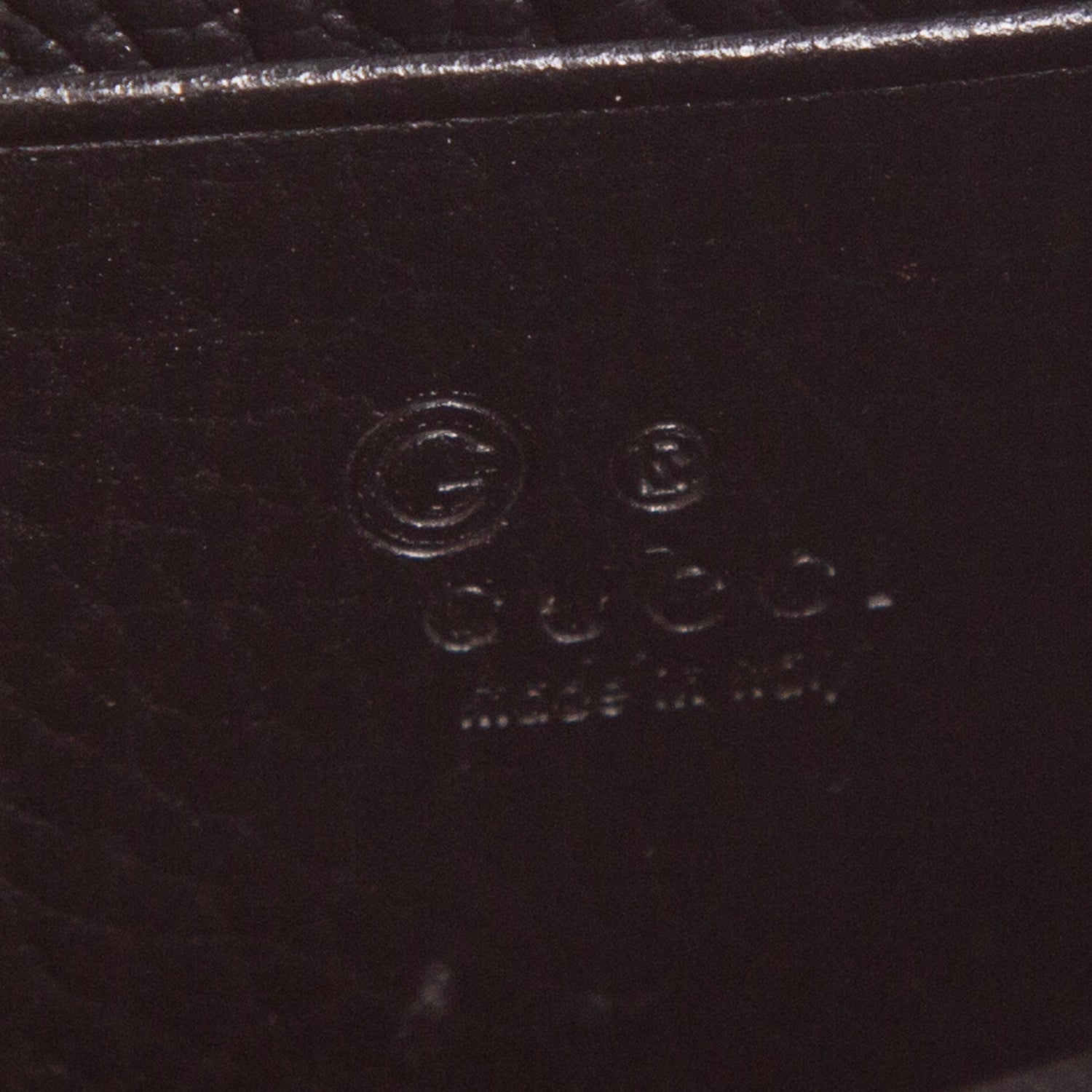 Gucci Black Dollar Calfskin Leather Interlocking G Chain Wallet