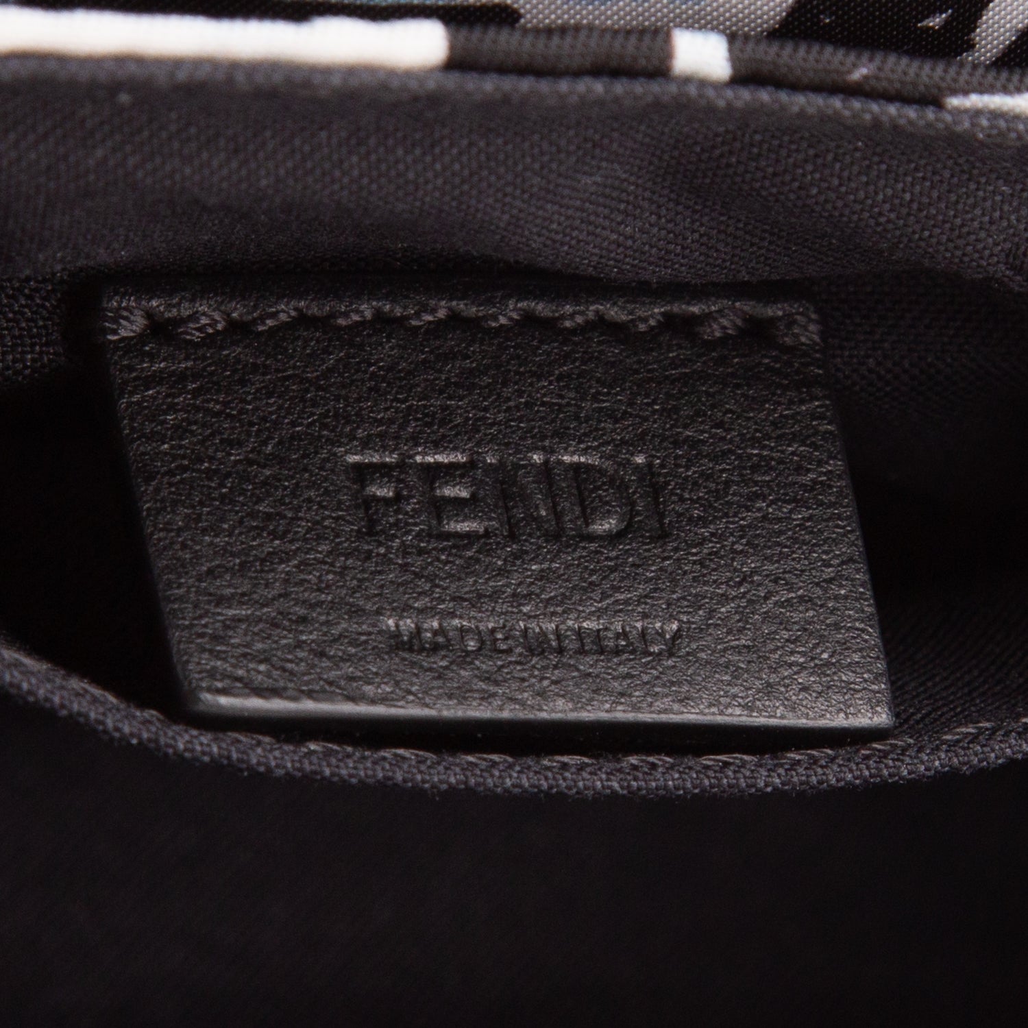 Fendi x Joshua Vides Black Nylon FF Mini Baguette Bag