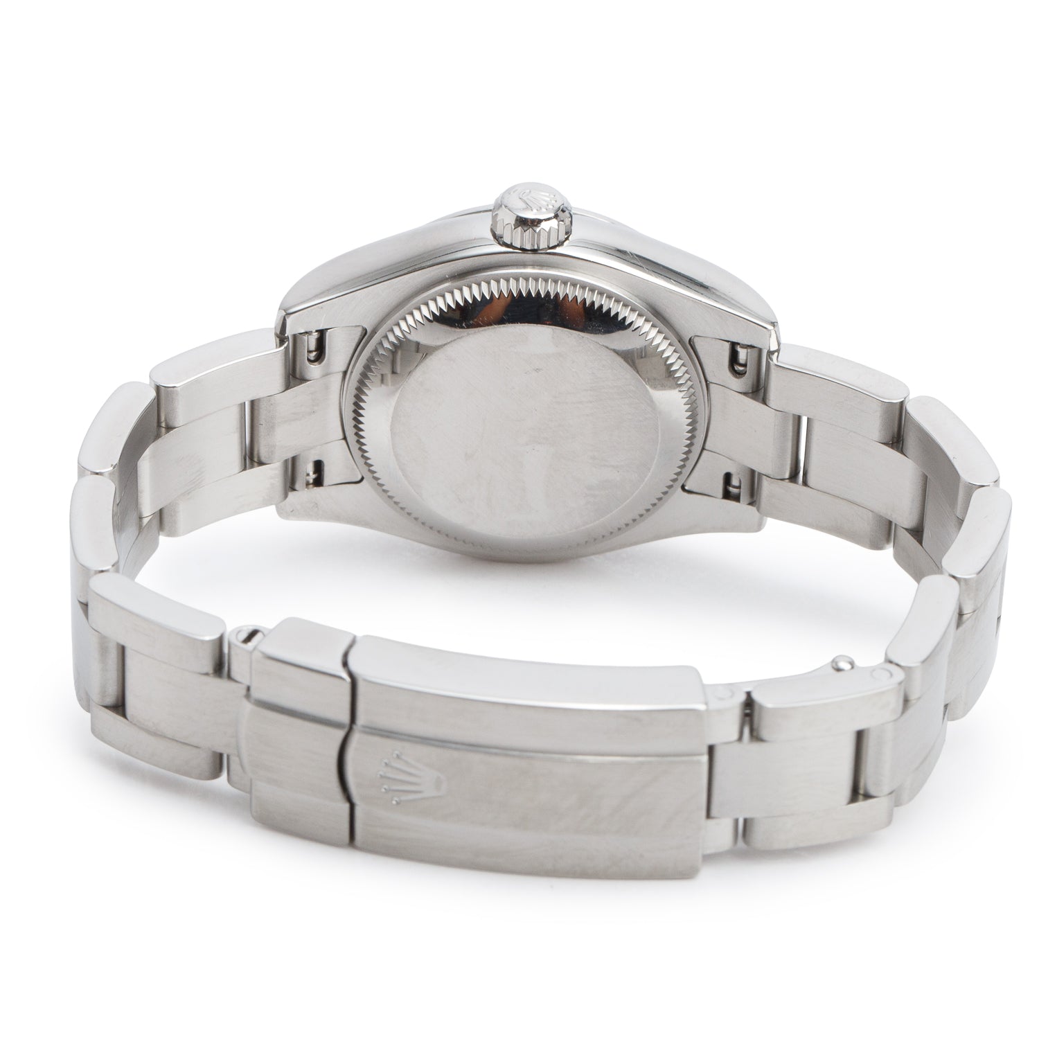 Rolex Stainless Steel Oyster Perpetual 26 MM Automatic Watch White Dial 176200 w/ Box & Papers