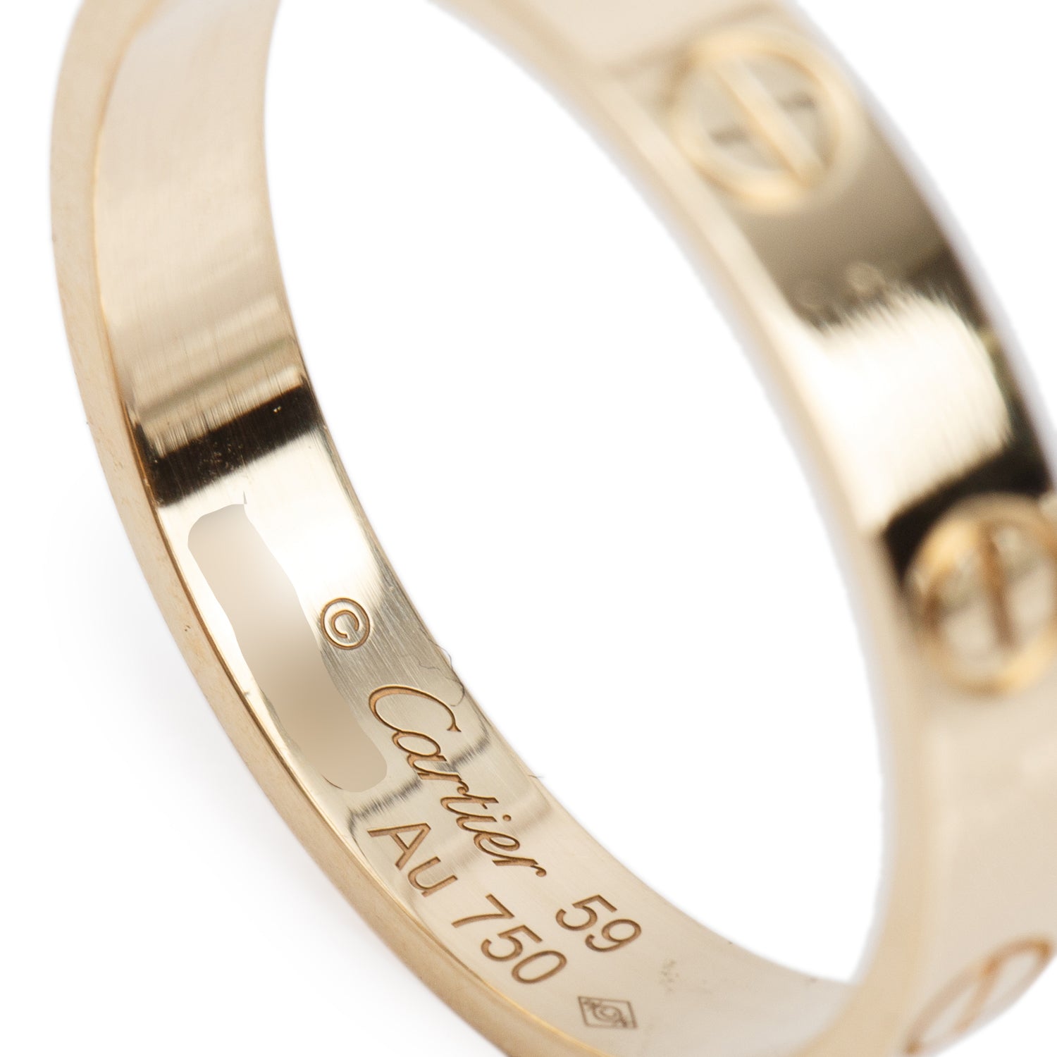 Cartier 2025 18k Yellow Gold 3.6 mm Love Wedding Band Ring, Size 59 8.75 w/ Certificate