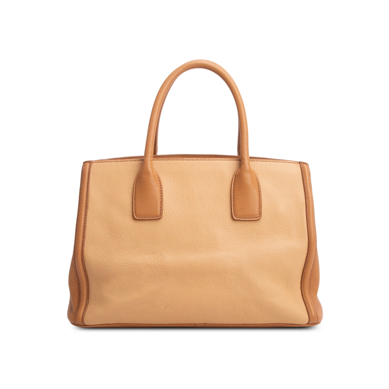 Miu Miu Brown Goatskin Madras Top Handle Bag