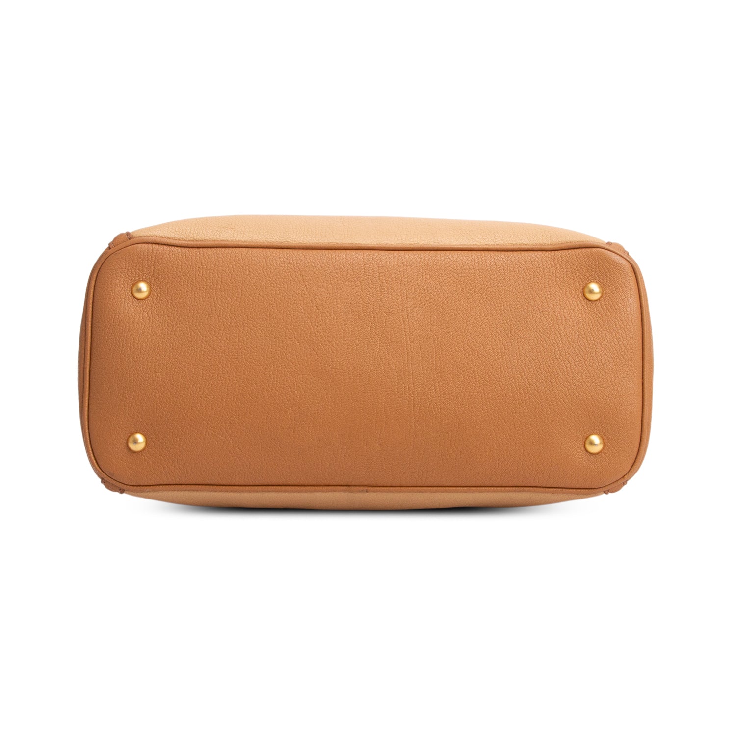Miu Miu Brown Goatskin Madras Top Handle Bag