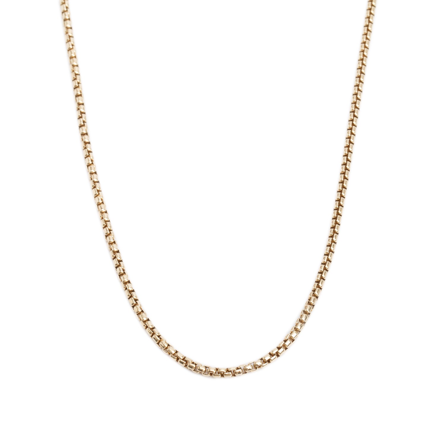 David Yurman 18k Yellow Gold 2.5 MM Box Chain Necklace, 20"