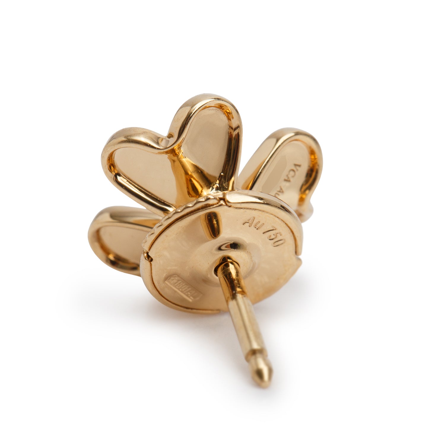 Van Cleef & Arpels 2026 18k Yellow Gold & Emerald Frivole Earrings, Mini Model w/ Box, Certificate & Receipt
