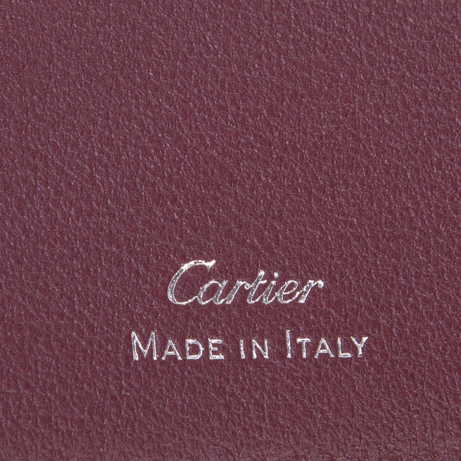 Cartier Black Calfskin Leather Palladium Finish Must De Cartier Bifold Wallet w/ Box