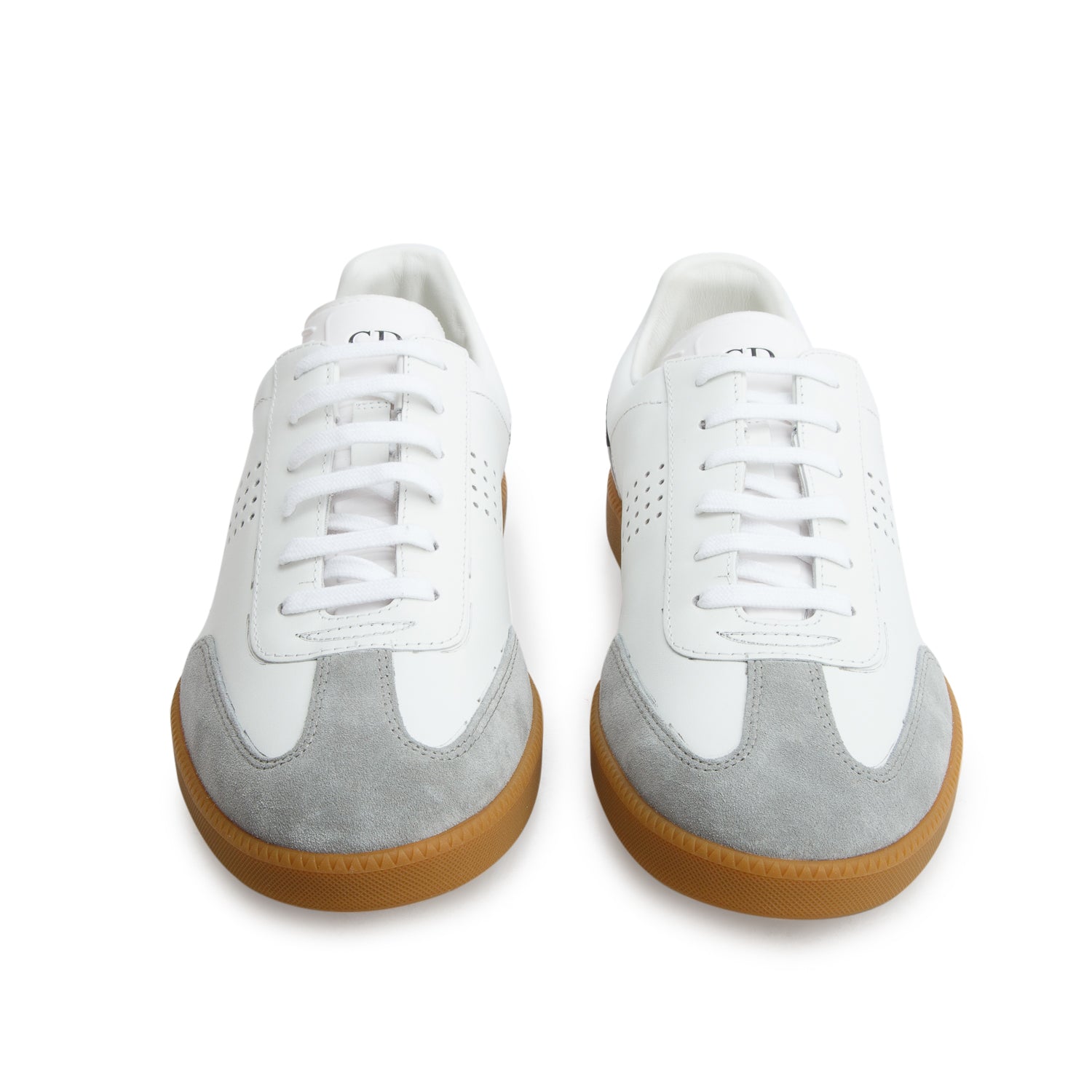 Christian Dior White/Grey/Black Leather Suede B01 Matchpoint Sneakers, Size 39 w/ Box
