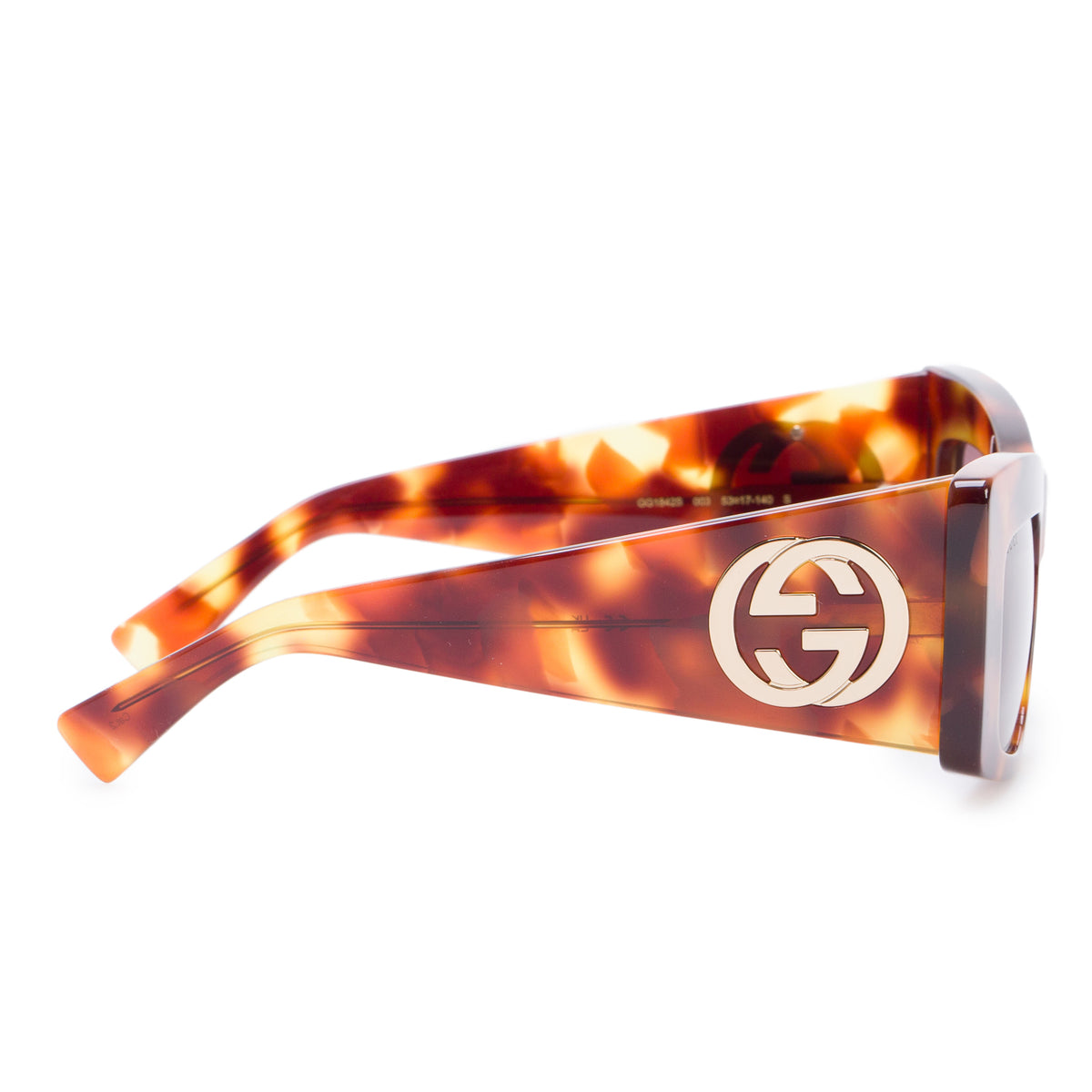 Gucci GG1842S Brown Havana Acetate Interlocking G Butterfly Sunglasses w/ Case