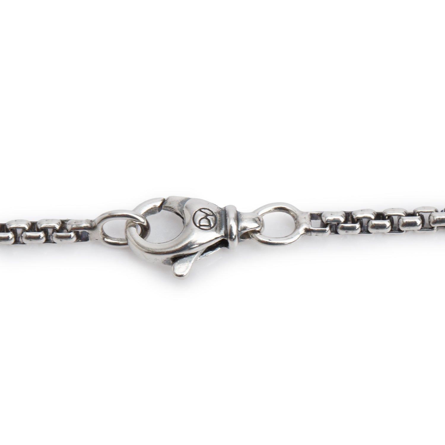 David Yurman Sterling Silver Black Diamond 44 MM Waves Dagger Amulet Necklace w/ Box