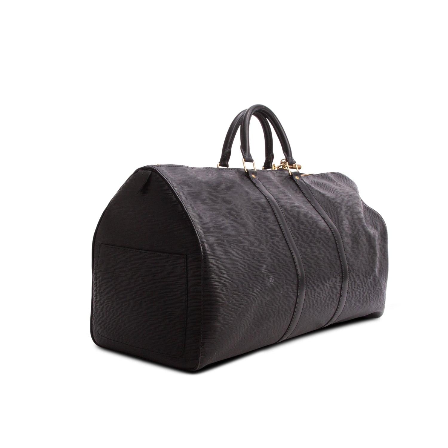 Louis Vuitton Vintage Black Epi Leather Keepall 55