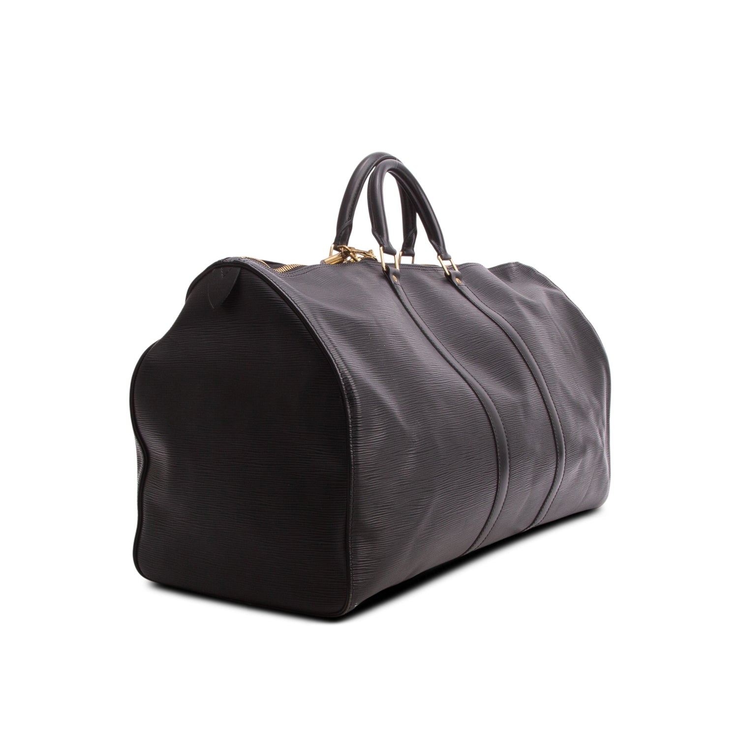 Louis Vuitton Vintage Black Epi Leather Keepall 55