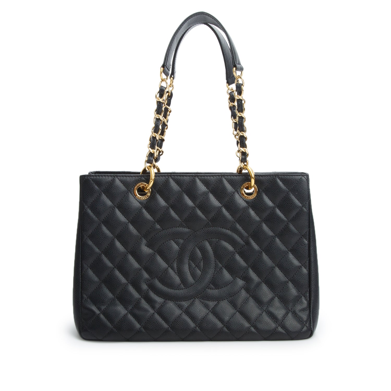 Chanel Black Caviar Leather Grand Shopping Tote (GST)