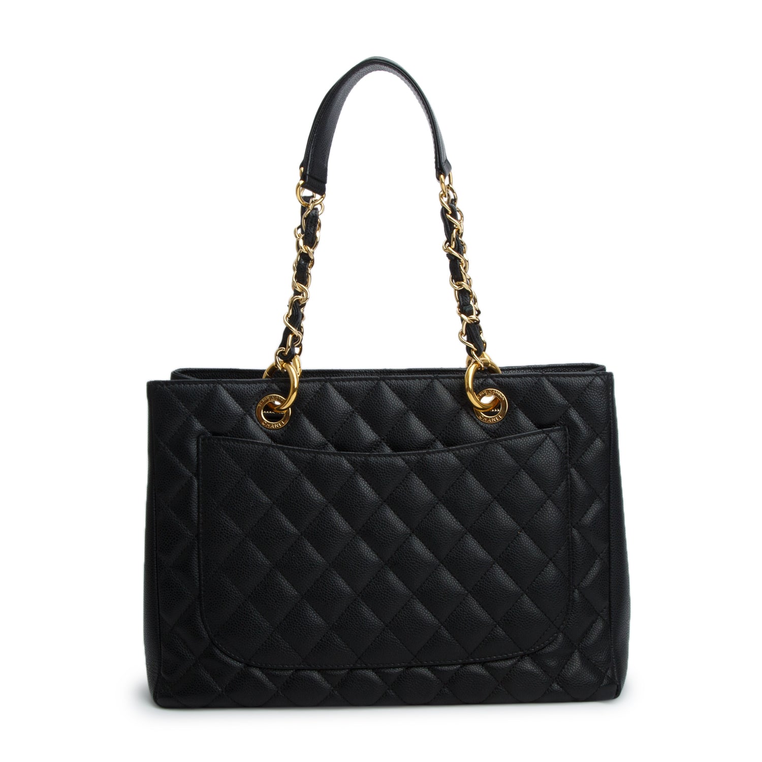 Chanel Black Caviar Leather Grand Shopping Tote (GST)