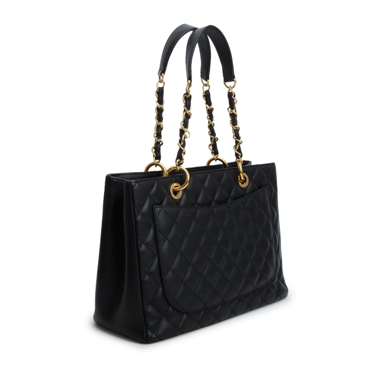 Chanel Black Caviar Leather Grand Shopping Tote (GST)