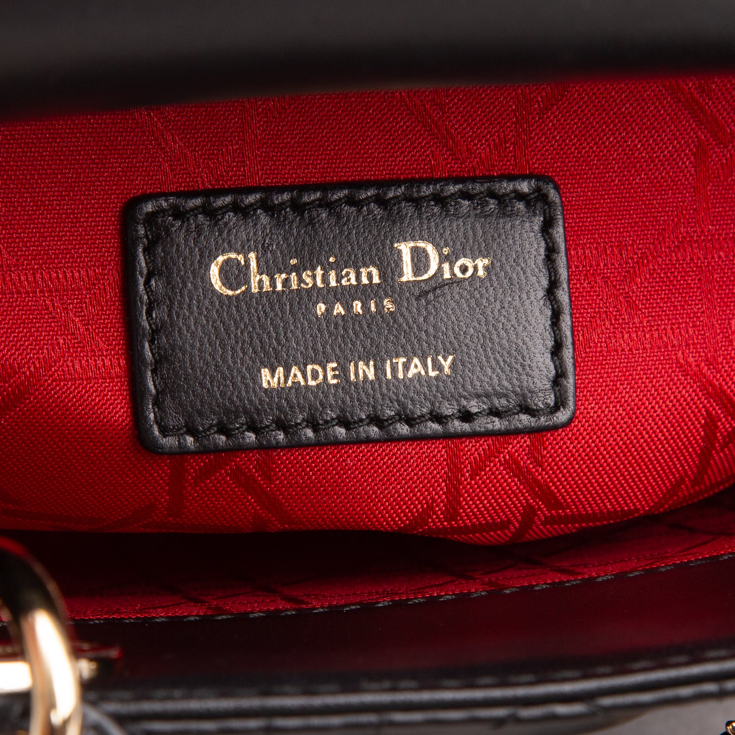 Christian Dior Black Calfskin Cannage Small My ABC Lady Dior w/ Box, Authenticity & Strap
