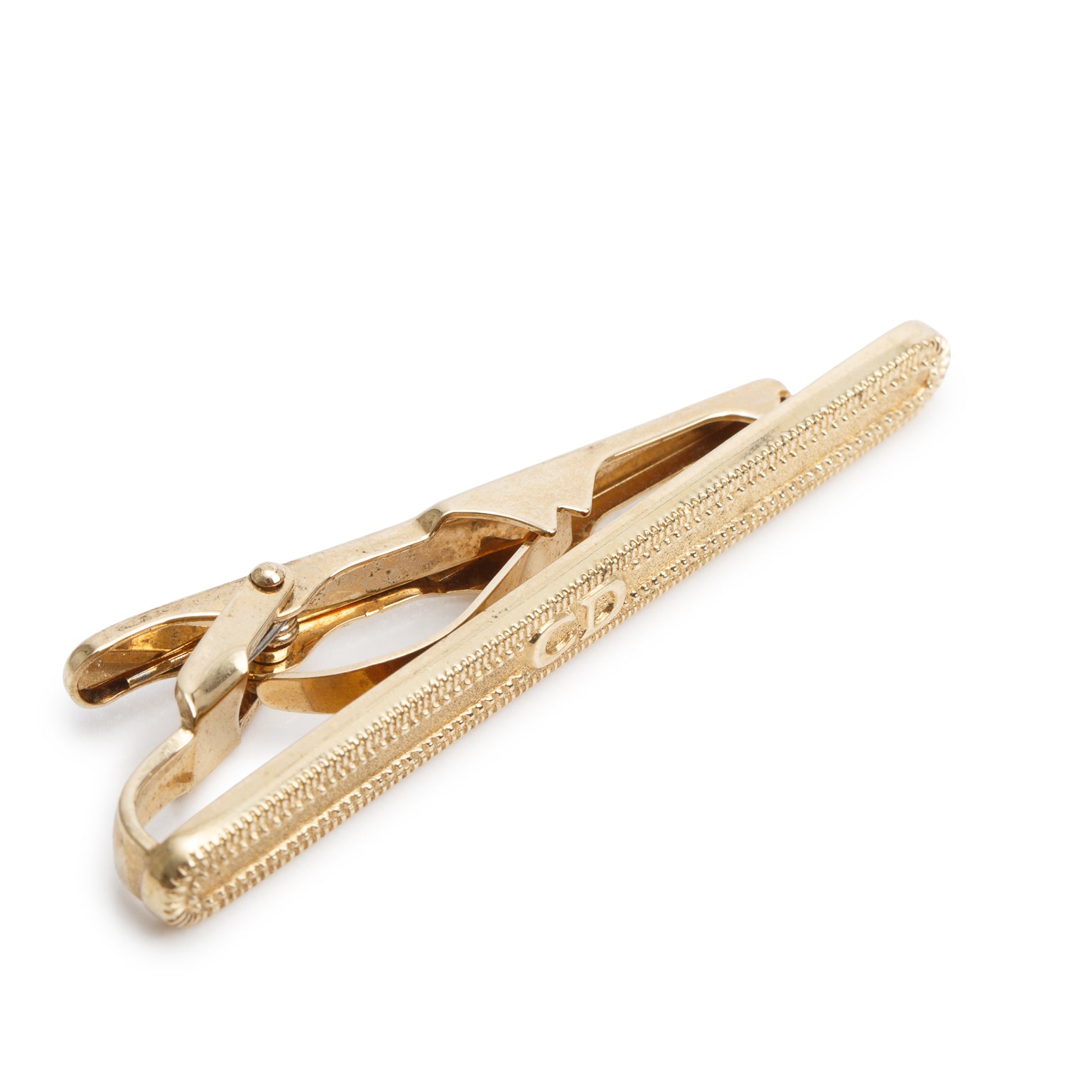 Christian Dior Gold-Plated CD Logo Tie Clip