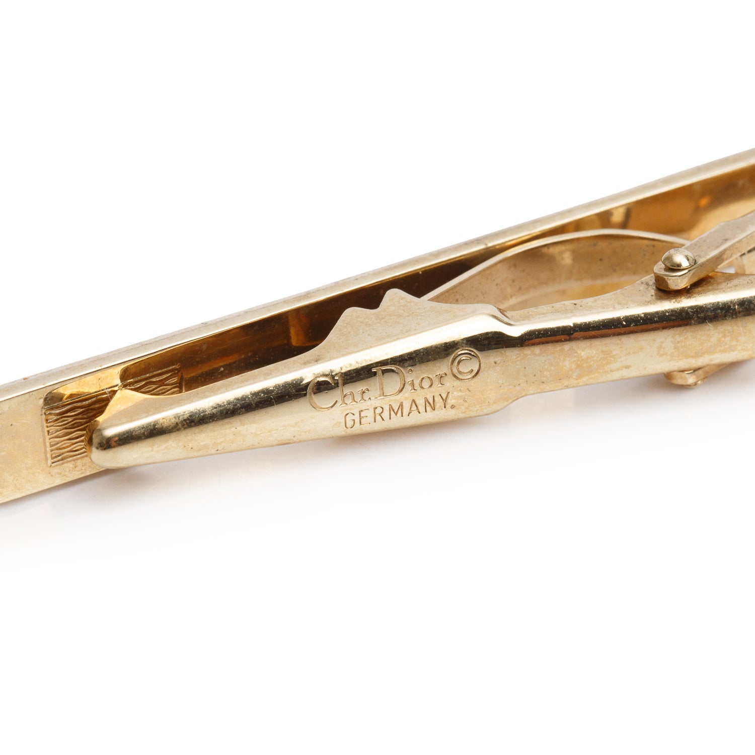 Christian Dior Gold-Plated CD Logo Tie Clip