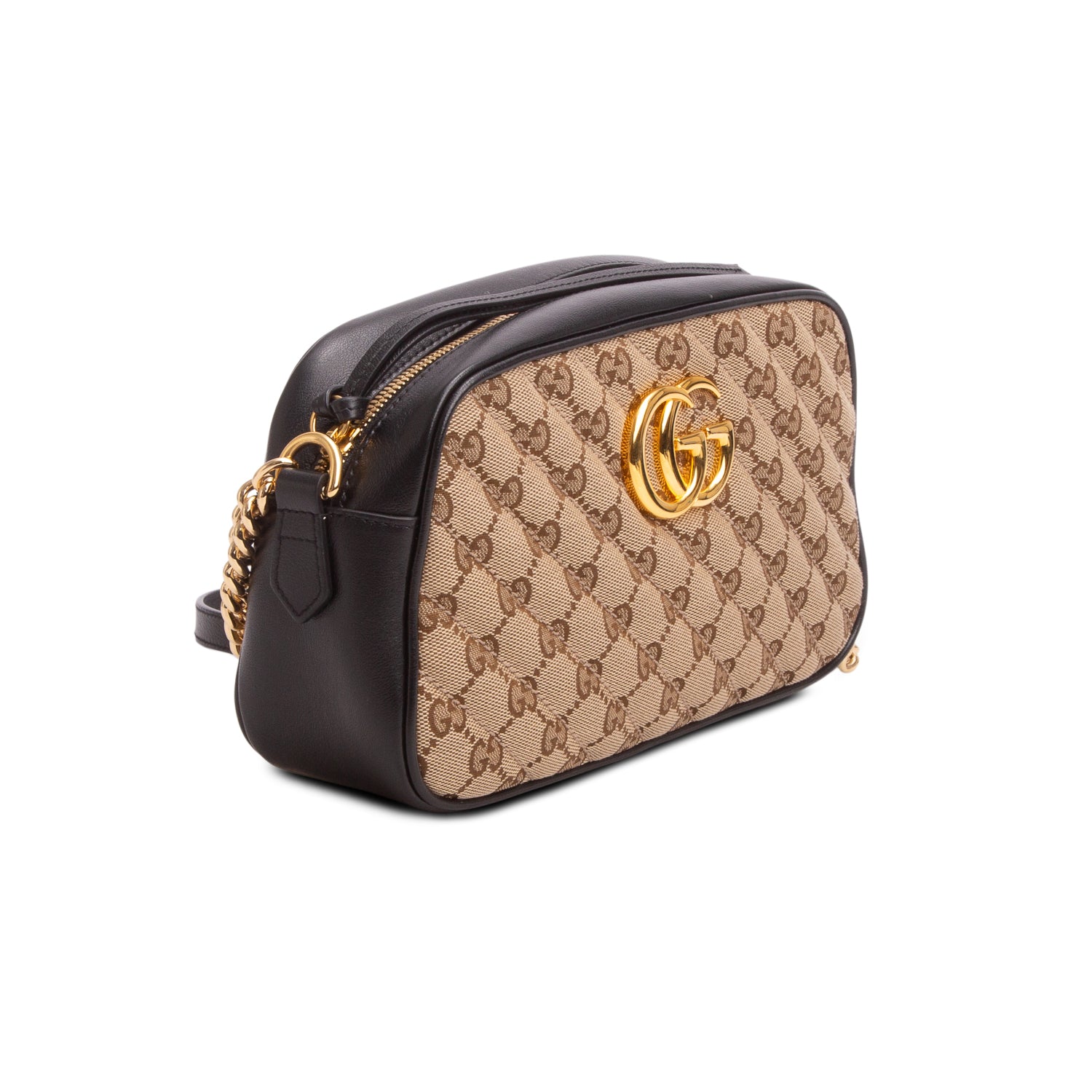 Gucci GG Canvas Marmont Matelasse Small Shoulder Bag w/ Box