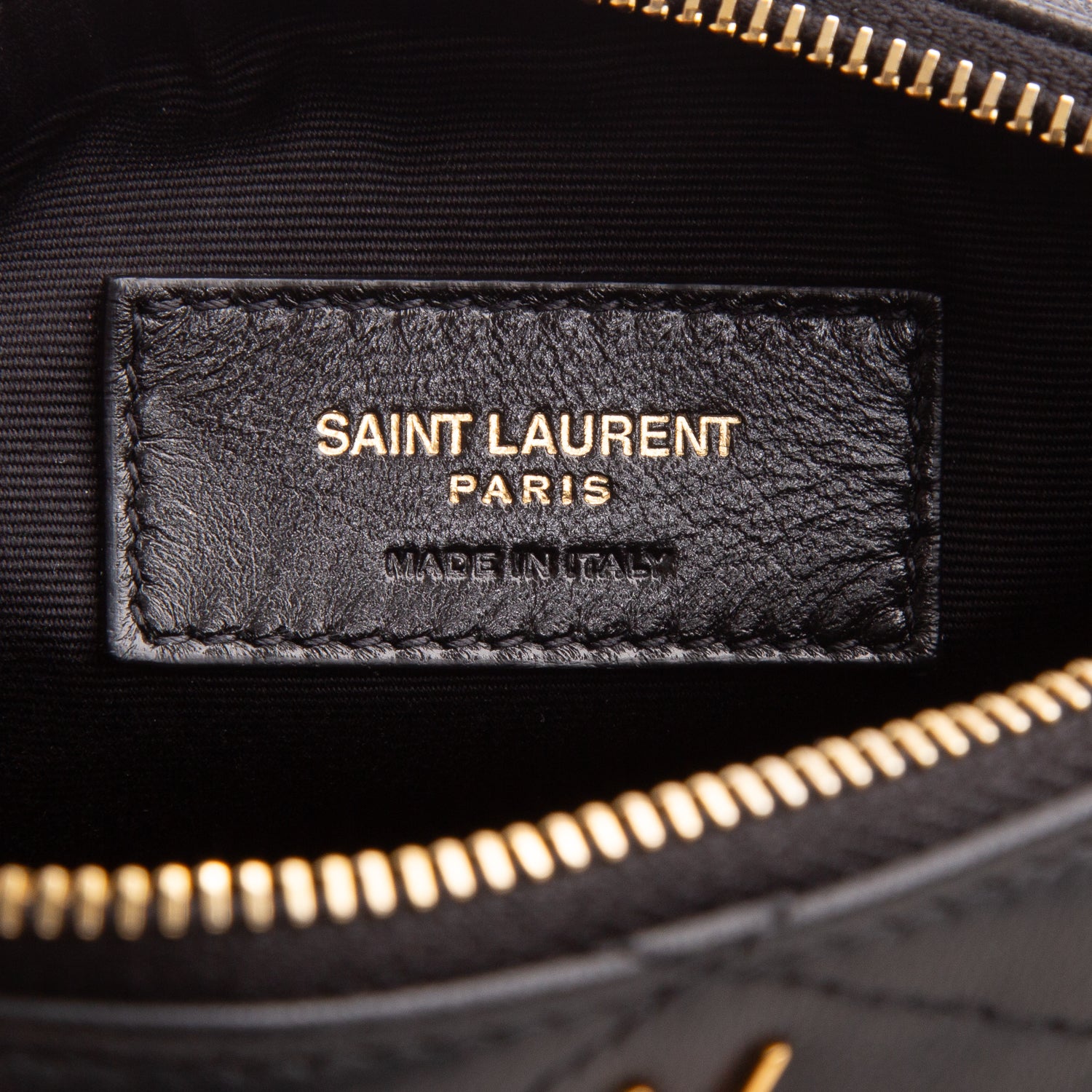 Saint Laurent 2023 Black Quilted Lambskin Leather Mini Sade Tube Bag