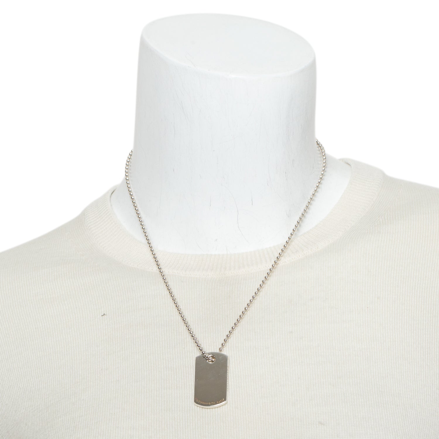 Tiffany & Co. Sterling Silver 1837 Makers I.D. Tag Pendant Necklace
