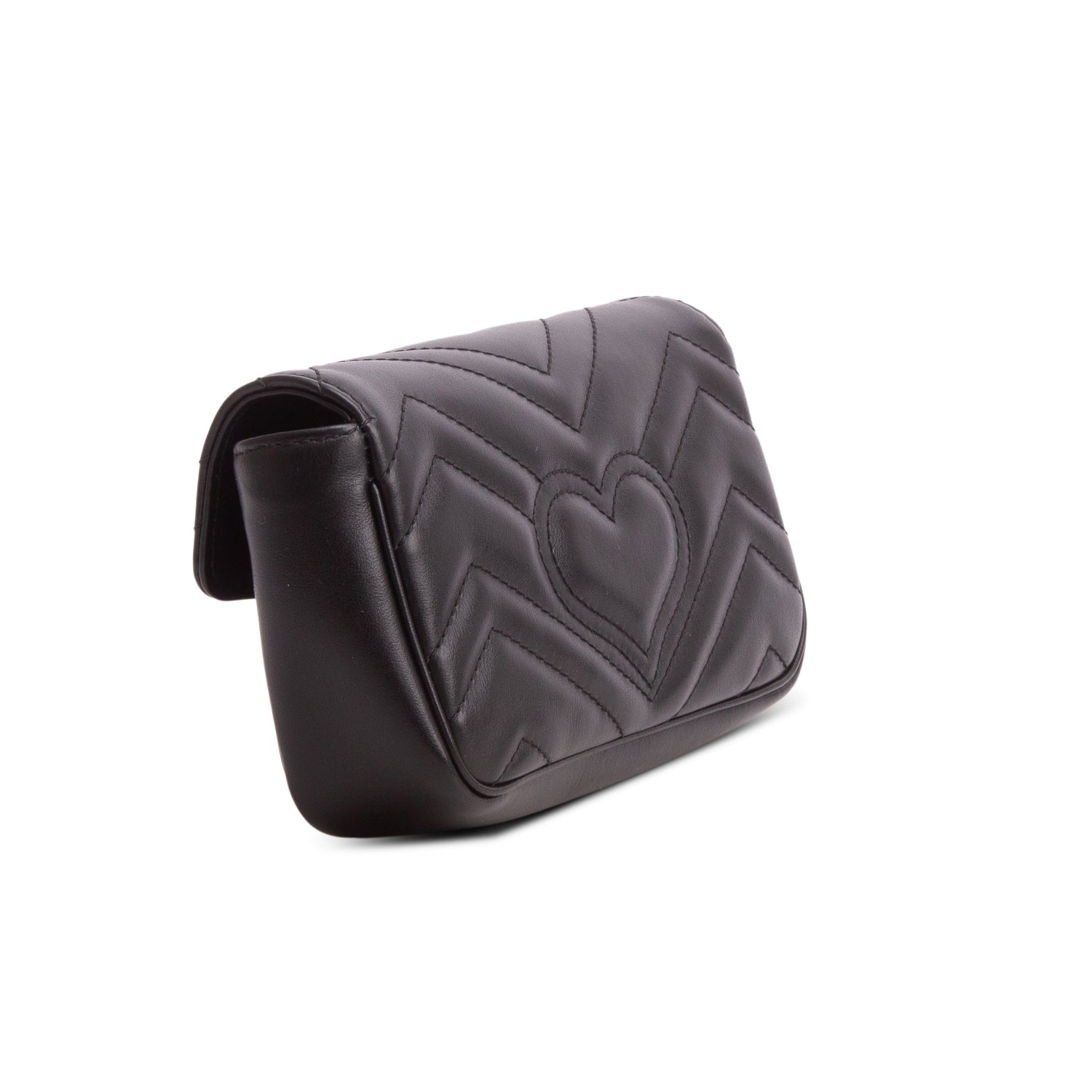 Gucci Black GG Marmont Matelasse Leather Super Mini Bag