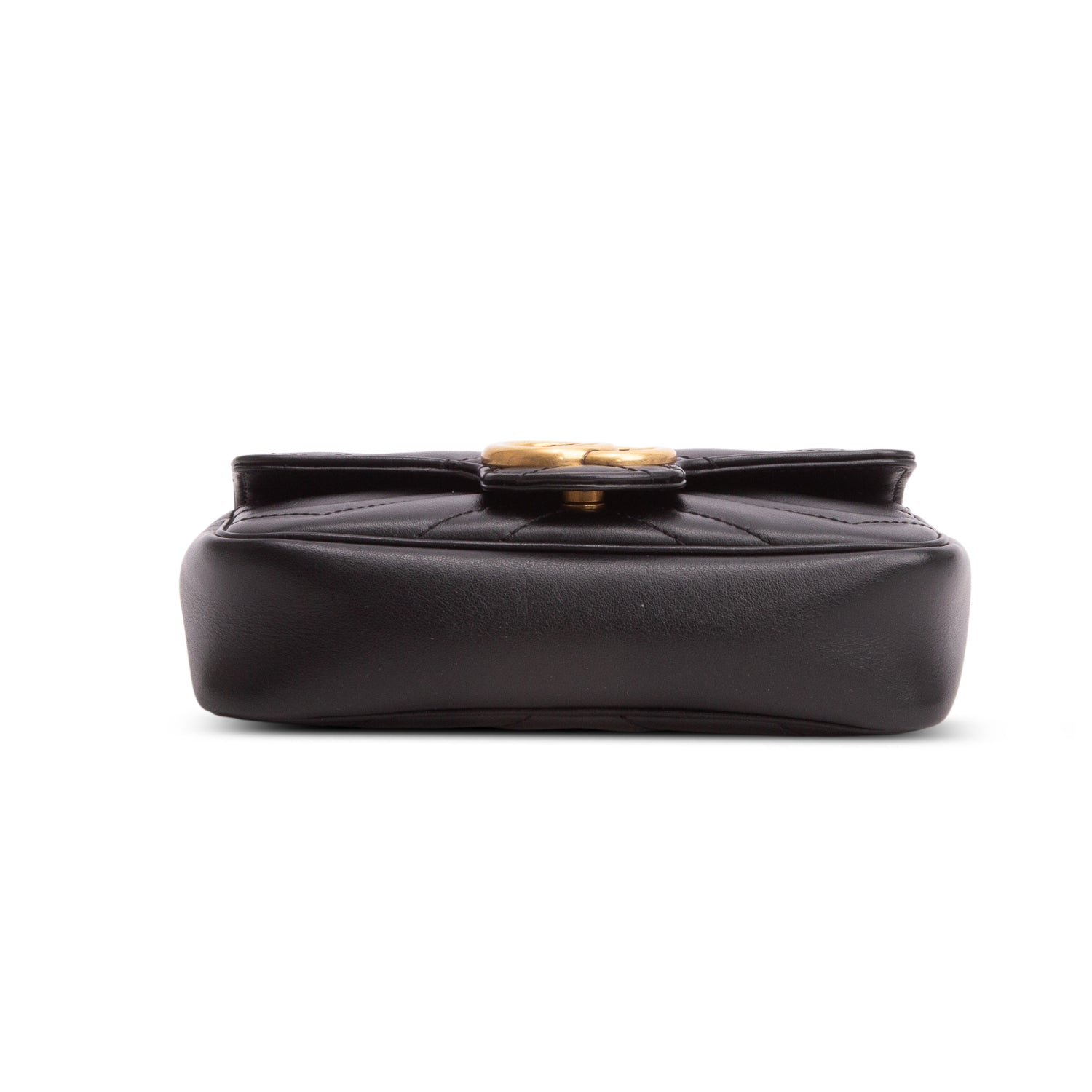 Gucci Black GG Marmont Matelasse Leather Super Mini Bag