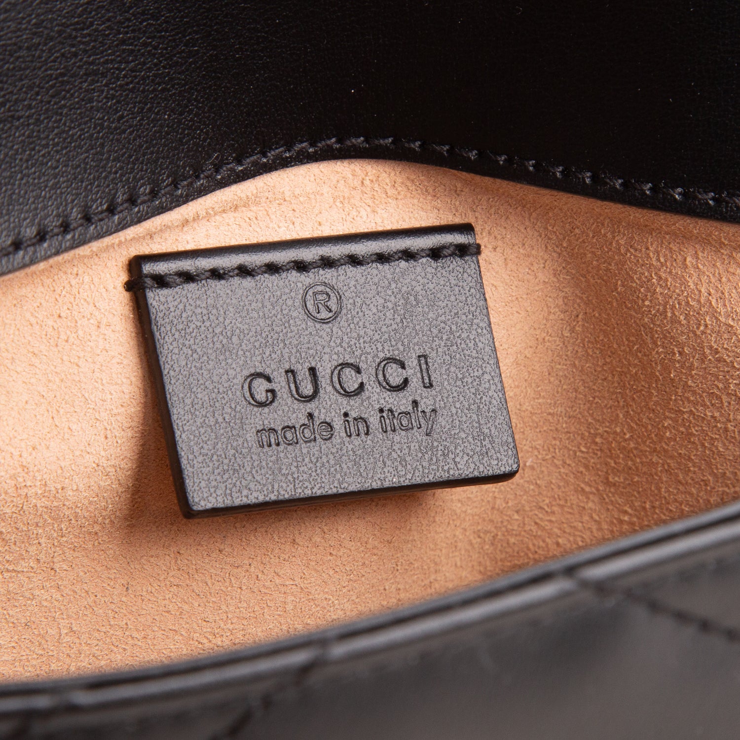 Gucci Black GG Marmont Matelasse Leather Super Mini Bag