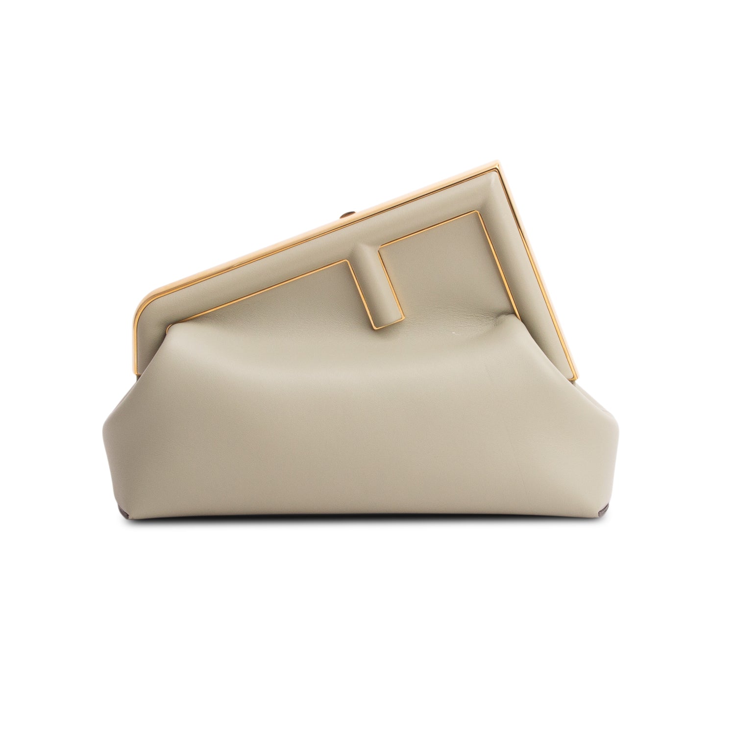 Fendi 2022 Green Nappa Leather Small Fendi First Bag w/ Strap