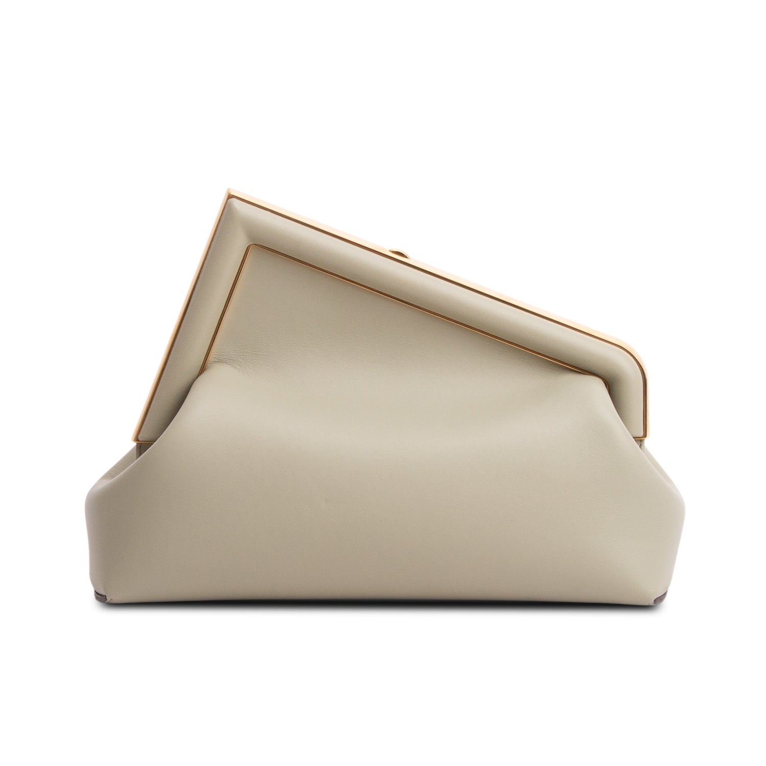 Fendi 2022 Green Nappa Leather Small Fendi First Bag w/ Strap
