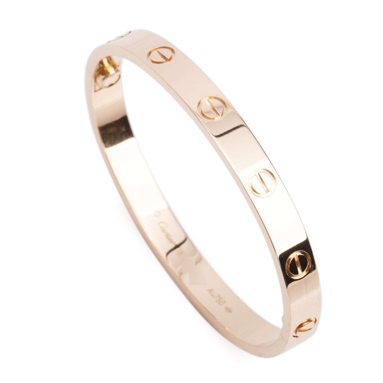 Cartier 2022 18k Rose Gold Love Bracelet, Classic Model, Size 16 w/ Box & Certificate