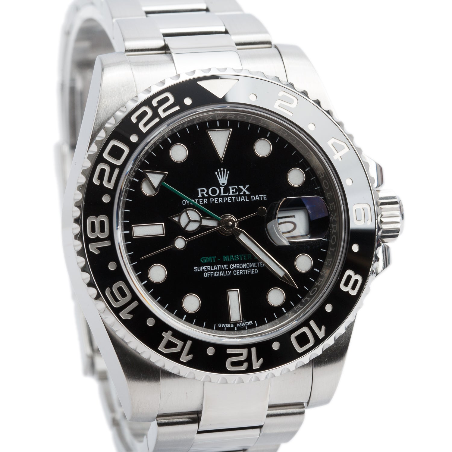 Rolex Stainless Steel GMT-Master II 40 MM Automatic Watch Black Dial 116710LN