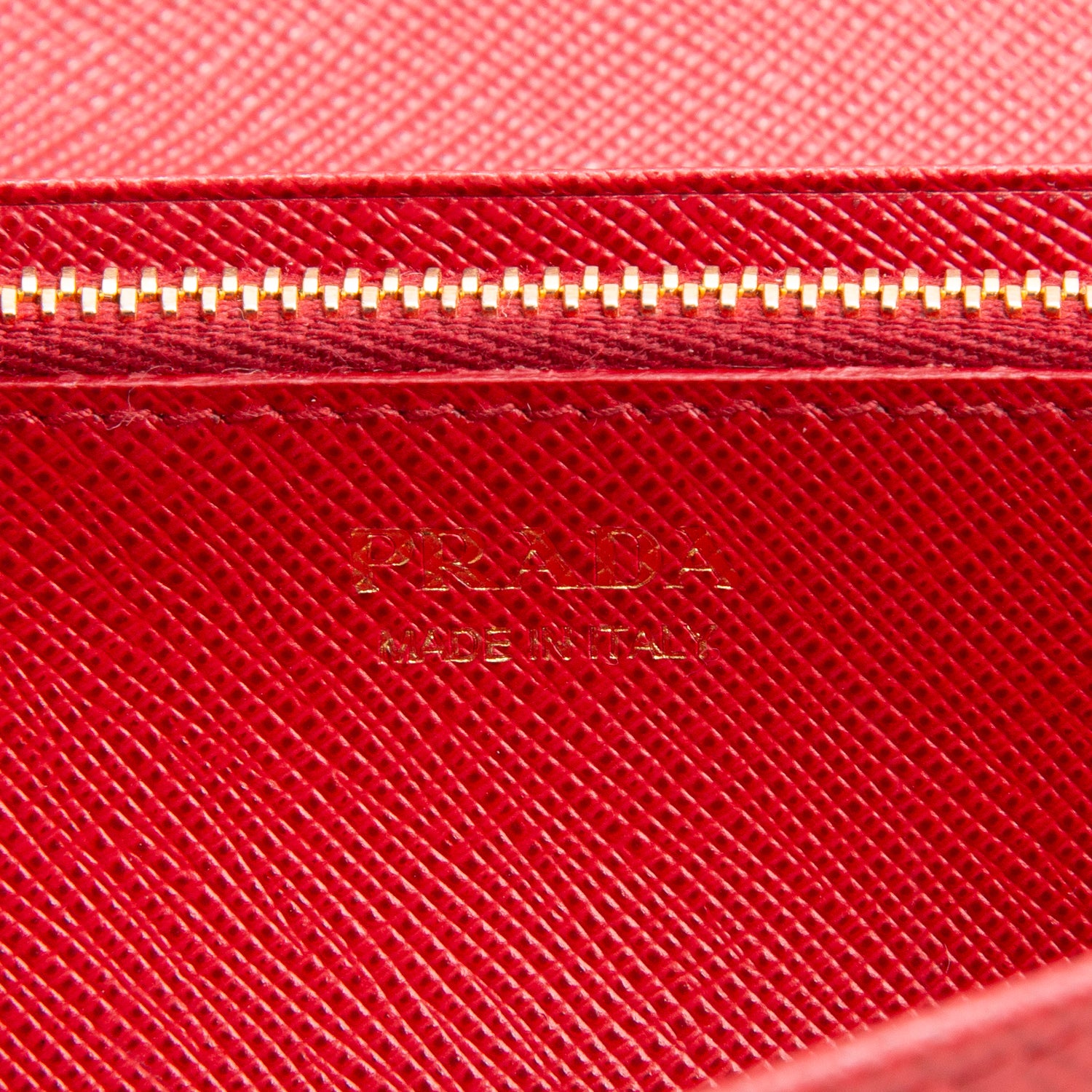 Prada Beige Saffiano Leather Metal Continental Flap Travel Wallet