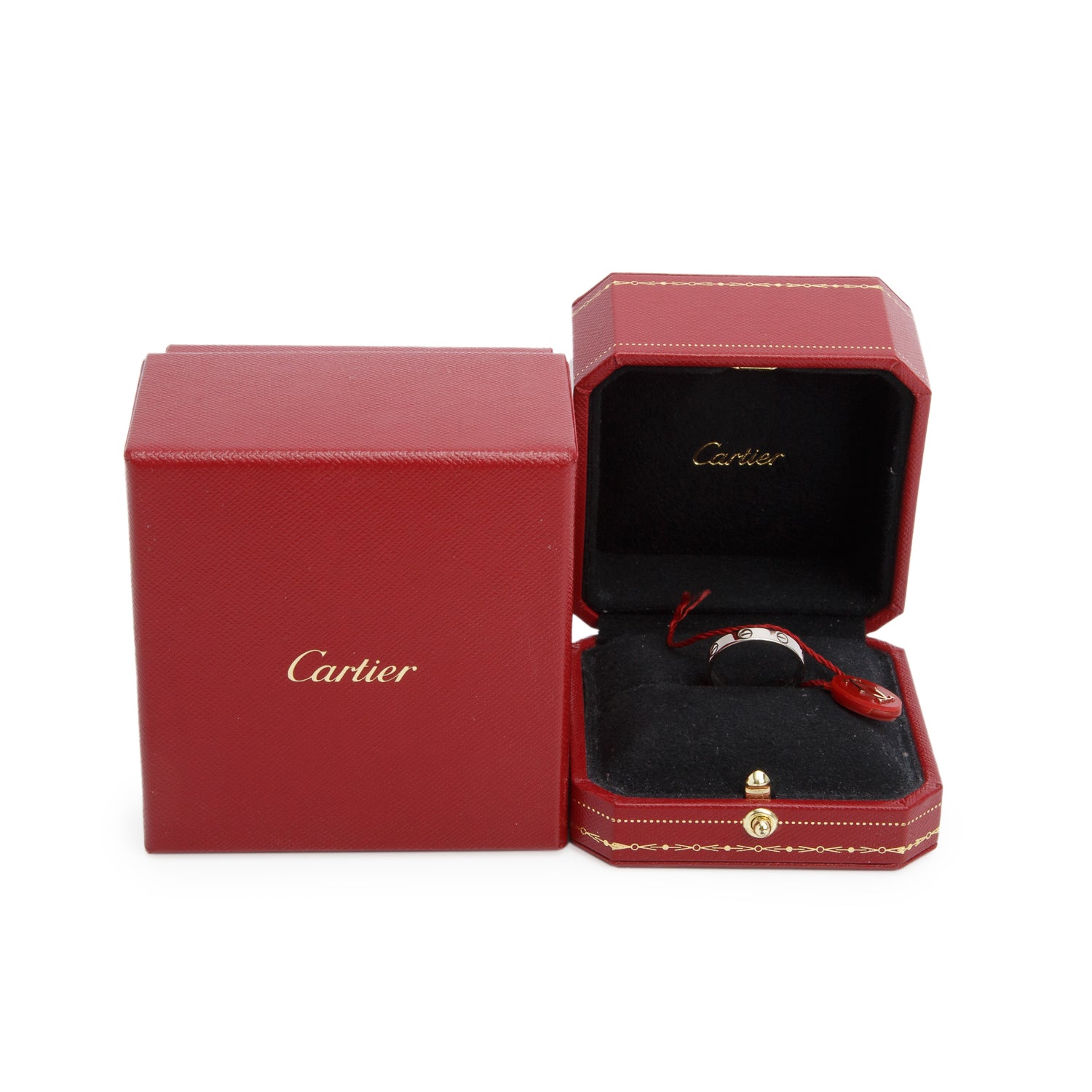 Cartier 2021 18k White Gold 3.6 MM Love Wedding Band Ring, Size 57 8 w/ Box & Receipt