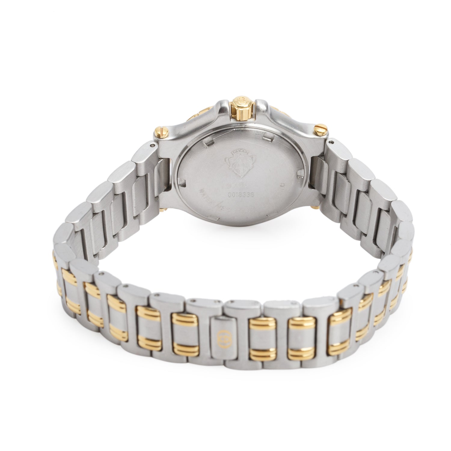 Gucci Vintage Two-Tone Stainless Steel 9700L Series 28 MM Quartz Watch Cream Dial w/ Box