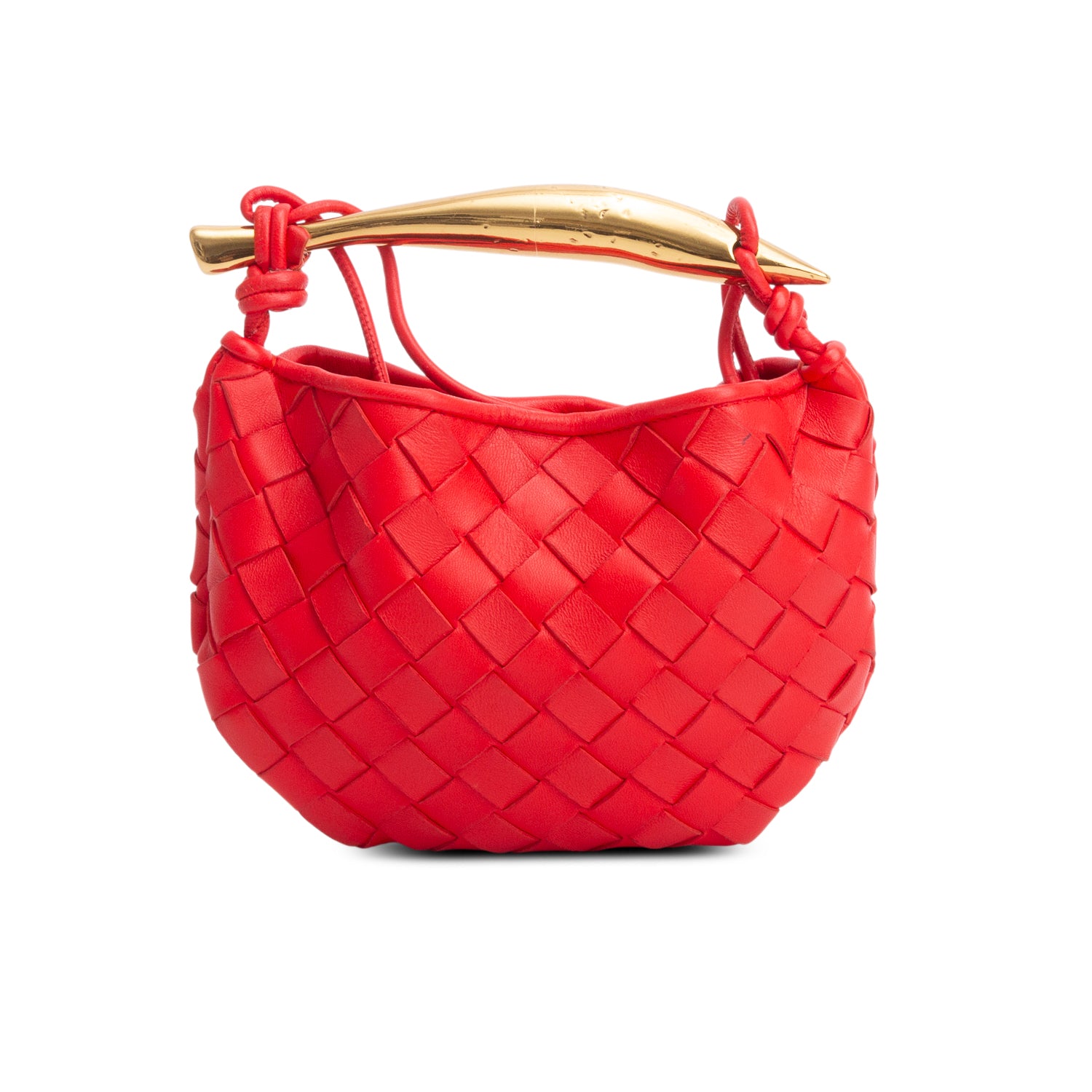 Bottega Veneta Red Nappa Intrecciato Mini Sardine Bag