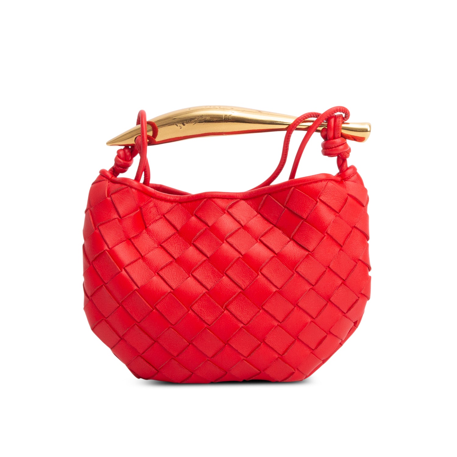 Bottega Veneta Red Nappa Intrecciato Mini Sardine Bag