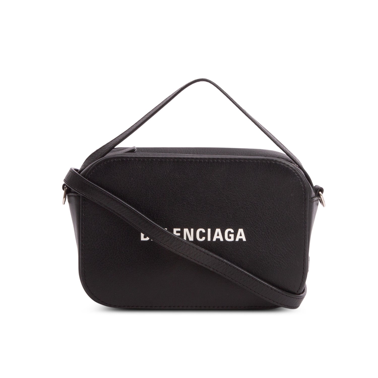 Balenciaga Black Grained Calfskin XS Everyday Camera Bag