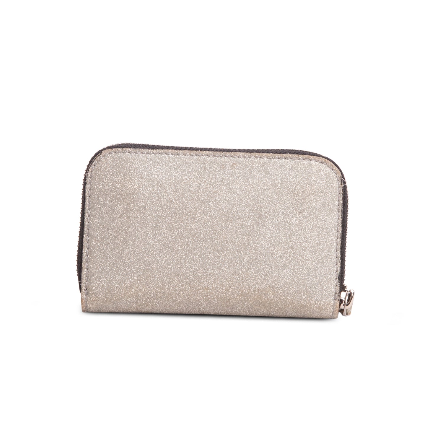 Ferragamo Silver Sparkle Vara Ribbon Coin Case Wallet