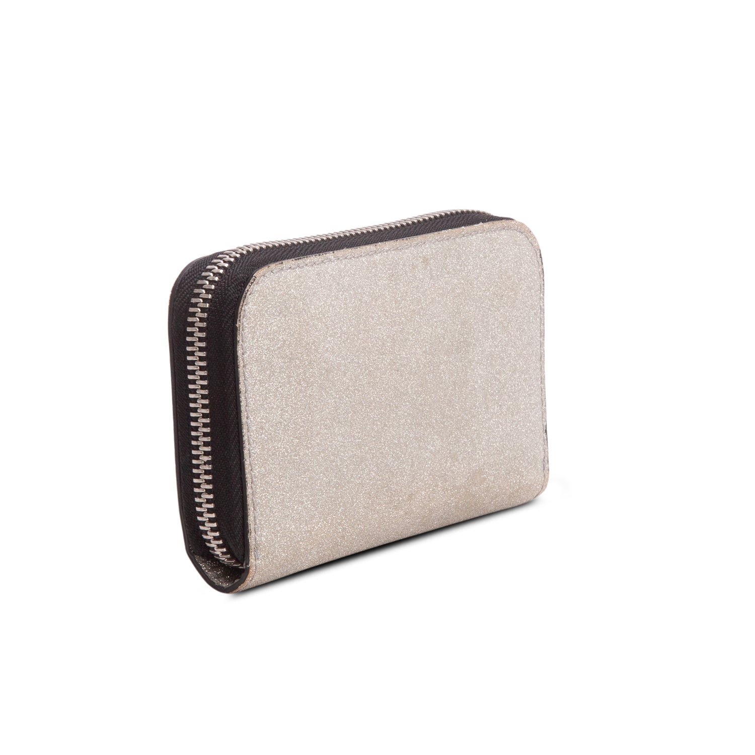 Ferragamo Silver Sparkle Vara Ribbon Coin Case Wallet
