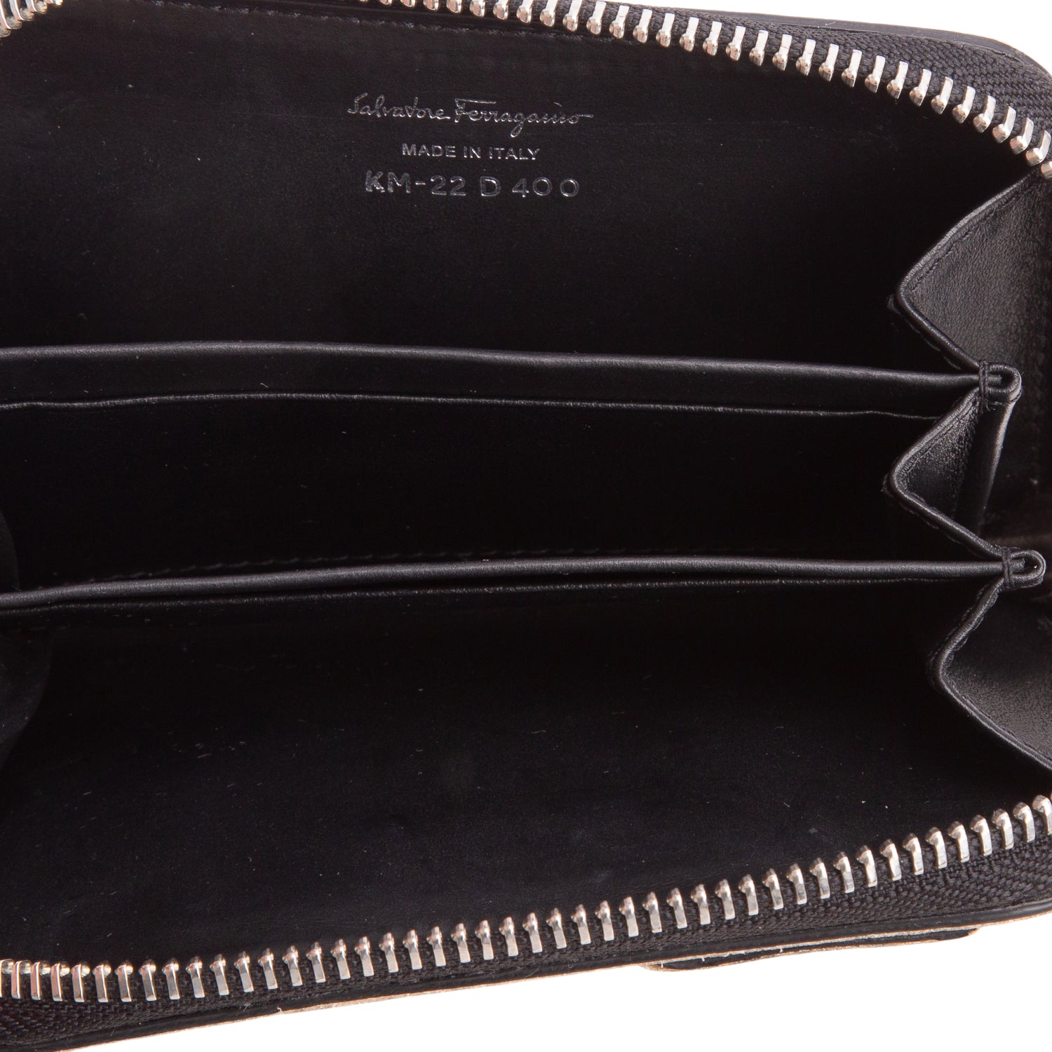Ferragamo Silver Sparkle Vara Ribbon Coin Case Wallet