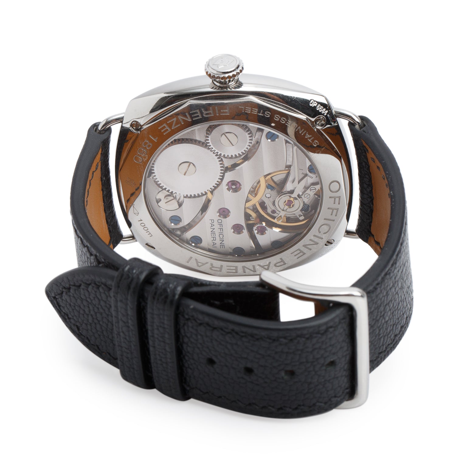 Panerai Stainless Steel Radiomir Black Seal 45 MM Manual Watch Black Dial PAM00183 w/ Box, Papers & Extra Straps