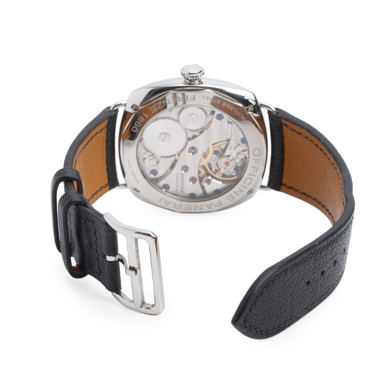 Panerai Stainless Steel Radiomir Black Seal 45 MM Manual Watch Black Dial PAM00183 w/ Box, Papers & Extra Straps