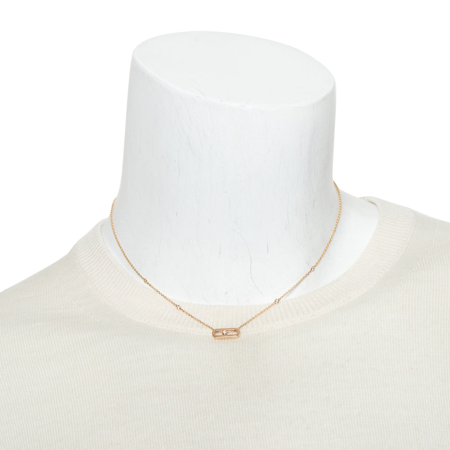 Messika 18k Rose Gold Diamond Move Uno Pendant Necklace w/ Box