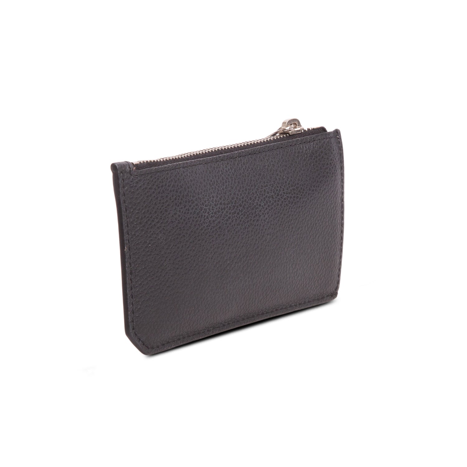Saint Laurent 2020 Black Grain de Poudre Paris Fragments Zipped Card Case w/ Box