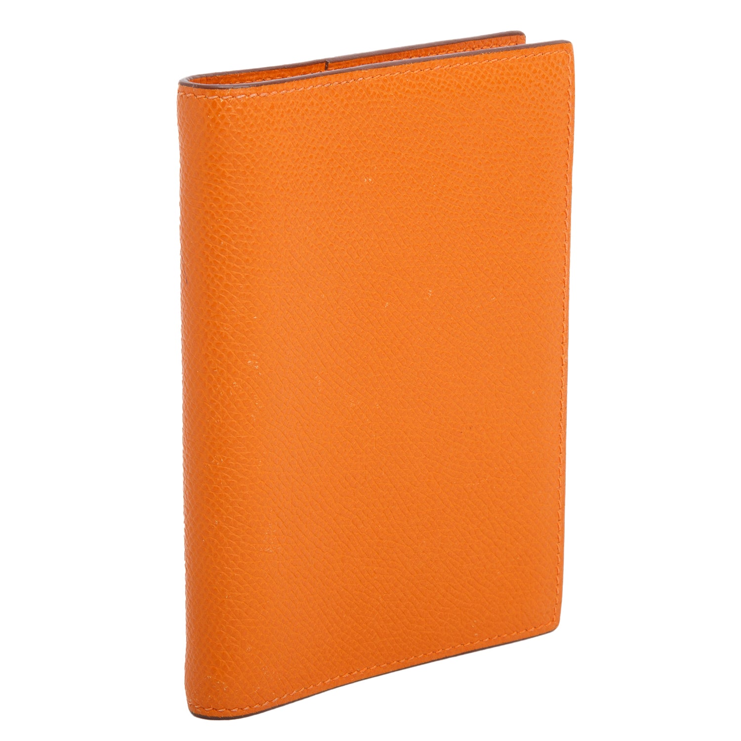 Hermes Orange Swift Leather Globe-Trotter Agenda Cover w/ Box