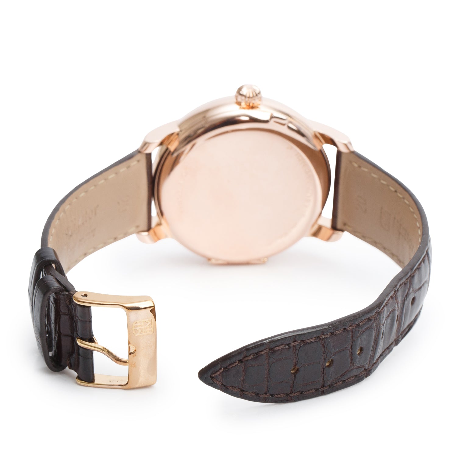 Frederique Constant Rose Gold Plated Stainless Steel Classic Moonphase 40 MM Automatic Watch Silver Dial