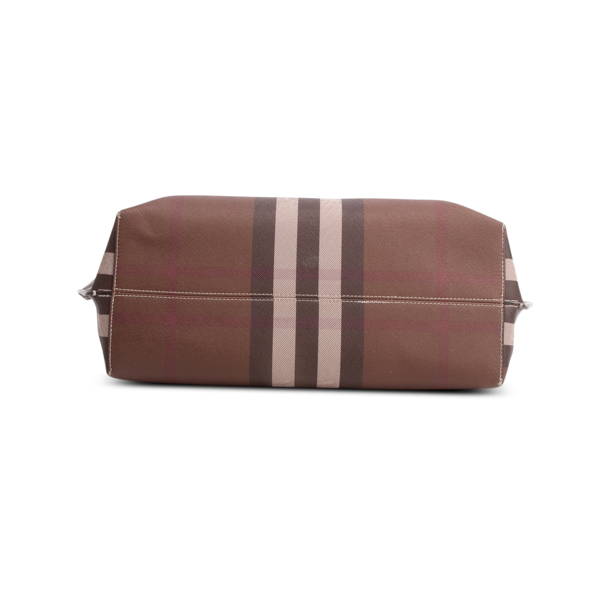 Burberry Brown Check Coated Canvas Medium Tote