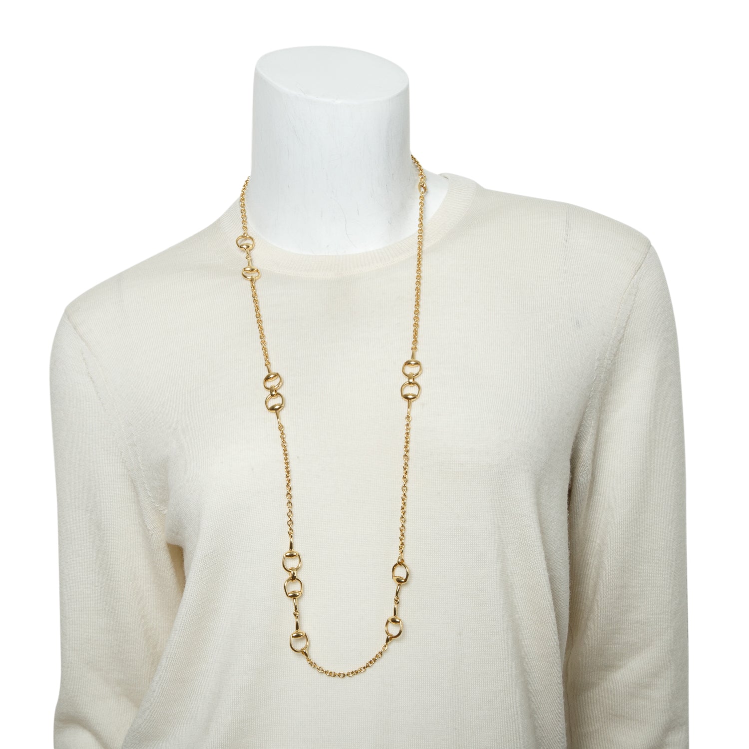 Gucci 18k Yellow Gold Horsebit Chain Necklace w/ Box