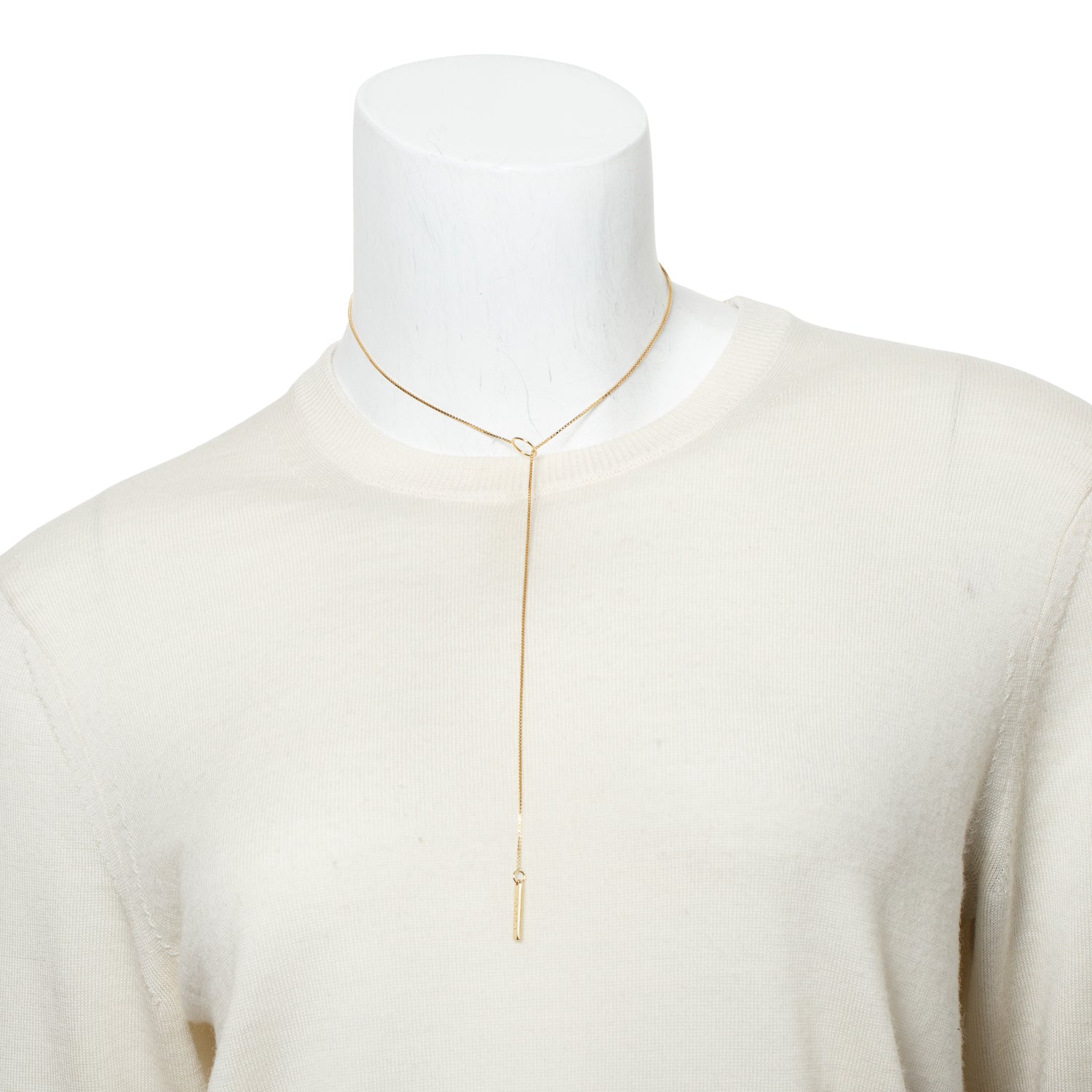 Gucci 18k Yellow Gold Logo Lariat Necklace
