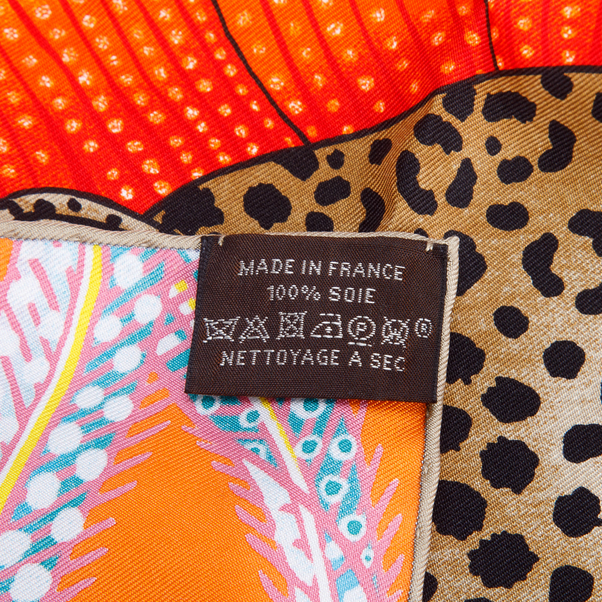 Hermes Rose Vif Prune/Gris 'Baobab Cat' Silk Scarf 45 w/ Box